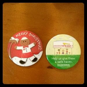 Two pack In-N-Out holiday pins